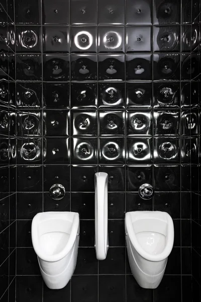 Black and white toilet room — Stock Photo, Image