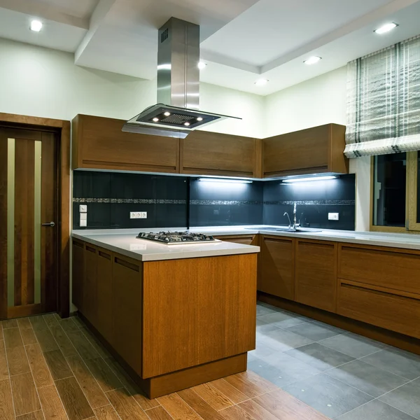 Interior of new modern kitchen — Stock Photo, Image