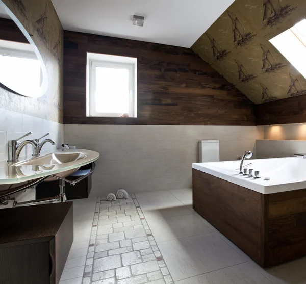 Nuovo bagno moderno interno — Foto Stock