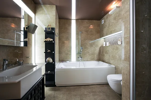 Luxusní koupelna interiér Royalty Free Stock Fotografie