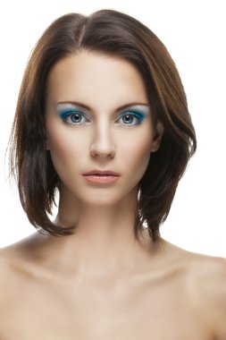 güzel bir genç kadın kapatmak