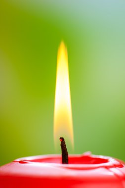Red burning candle clipart