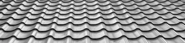 Dachówka falista szary metalik — Zdjęcie stockowe