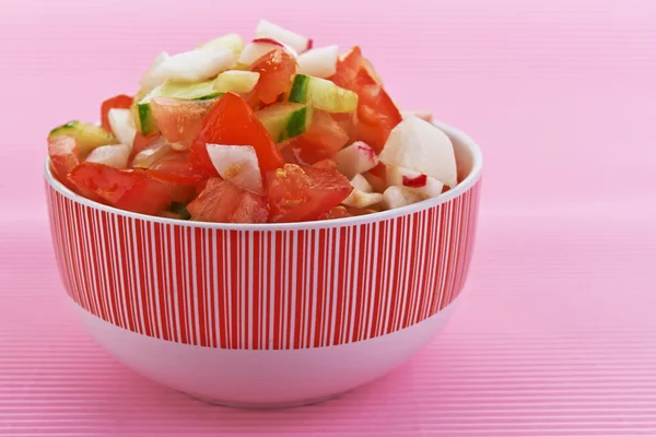 Tomato and cucumber salad — Stock Photo, Image
