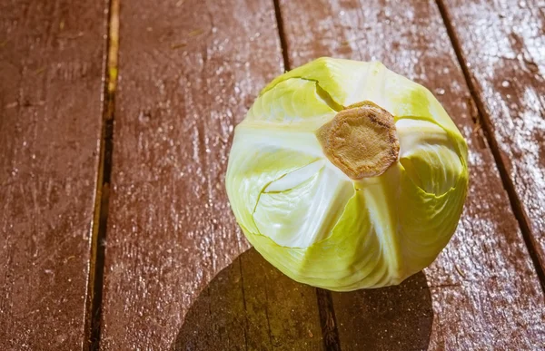 Head of green cabbage — Stock Photo, Image