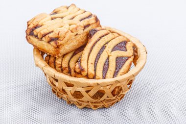 Cam vazo içinde kurabiye