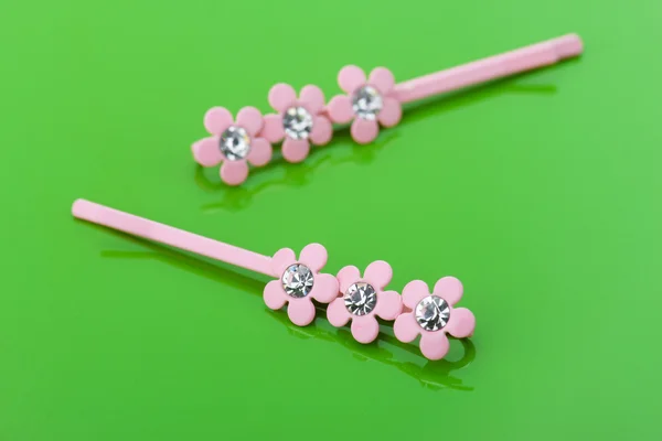 Two pink barrettes — Stock Photo, Image