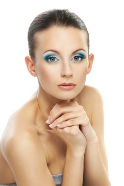 güzel bir genç kadın kapatmak