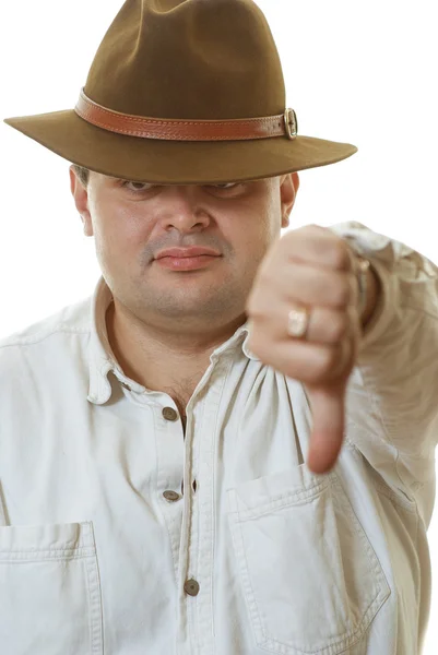 Uomo in cappello — Foto Stock