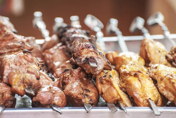 Brochetas calientes frescas — Foto de Stock