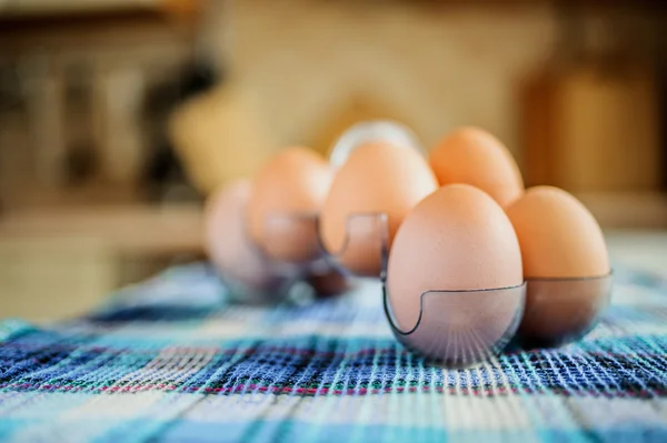 Yellow chicken eggs — Stock Photo, Image