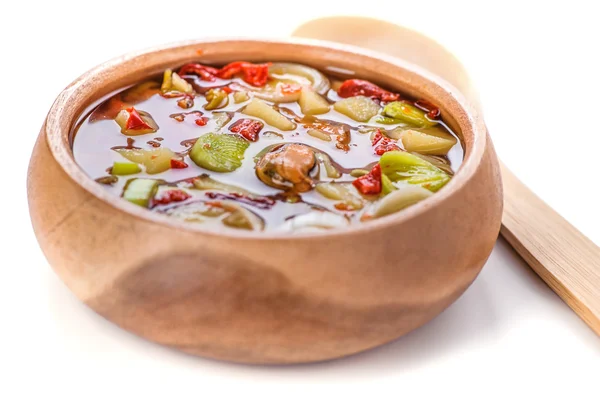Hagyományos Thai Tom Yam leves — Stock Fotó