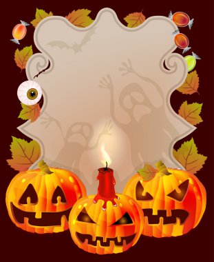 Cadılar Bayramı kartı yer ile metin için