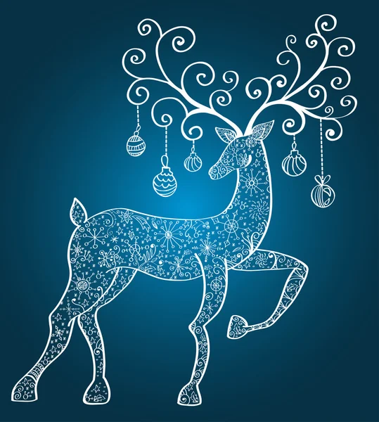 Christmas deer — Stock Vector