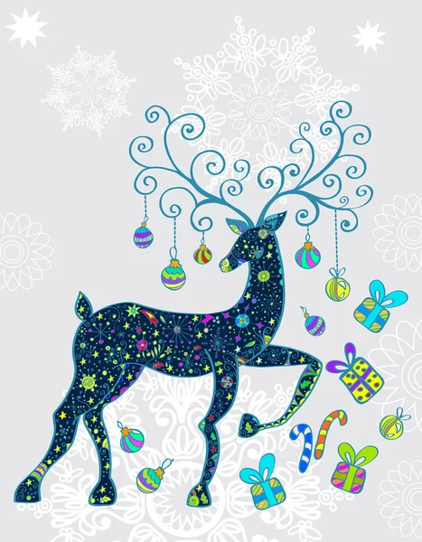 圣诞鹿 — 图库矢量图片