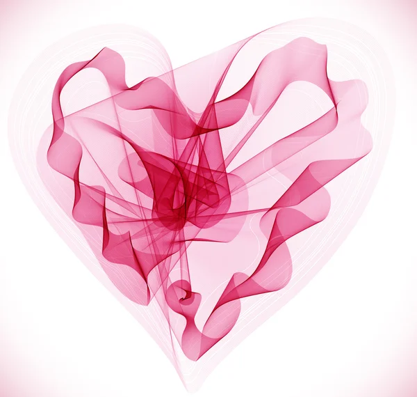 Beau fond de Saint-Valentin avec coeur rose abstrait — Image vectorielle