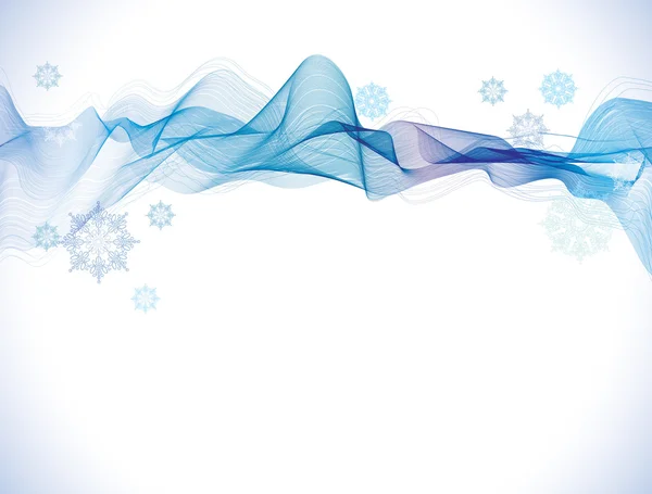 Fond abstrait avec flocons de neige — Image vectorielle