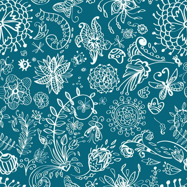 Motif floral sans couture — Image vectorielle