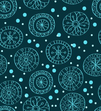 kesintisiz mavi Noel kar tanesi arka plan