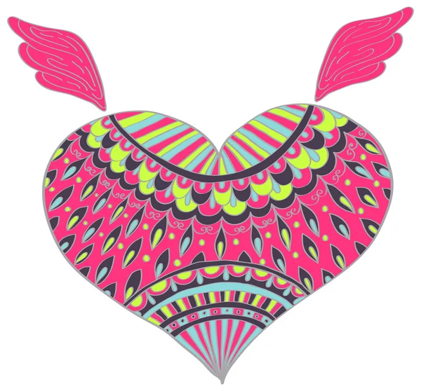 Колір орнаменту форма серця для вашого дизайну — стоковий вектор