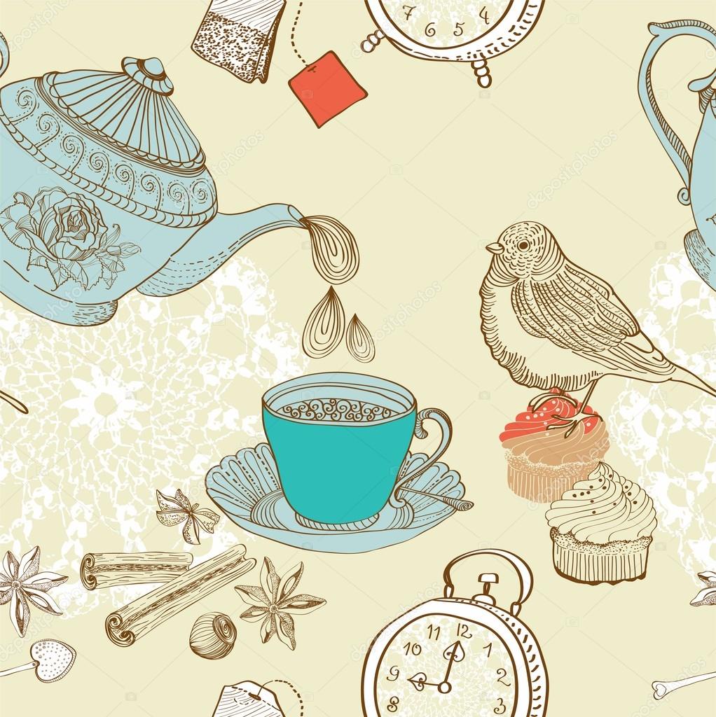 vintage morning tea background