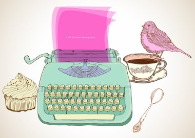 Retro daktilo arka plan