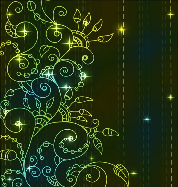 Elegante fundo floral brilhante — Vetor de Stock