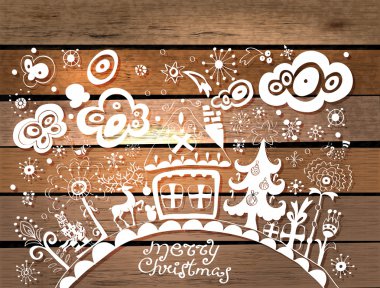 Noel elle çizilmiş arka plan