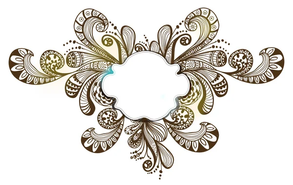 Fond floral romantique avec étiquette — Image vectorielle