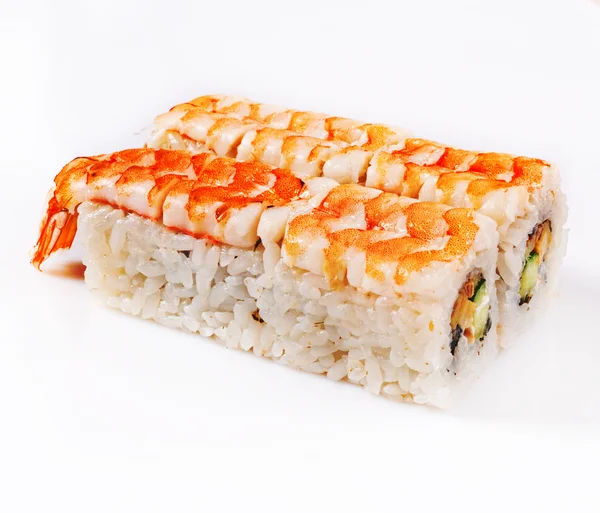 Real camarones sushi roll — Foto de Stock