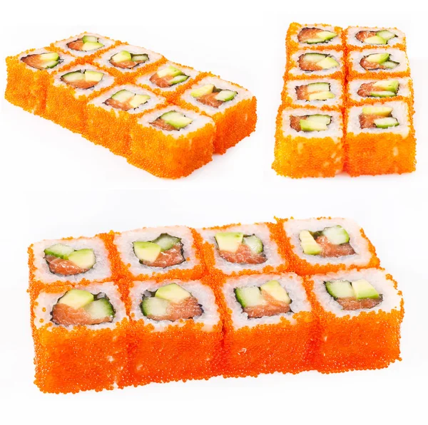 Sushi rulle med tonfisk, avokado och gurka — Stockfoto