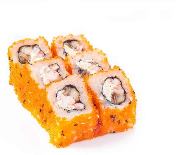 Sushi rolka s úhoře a sýrem — Stock fotografie