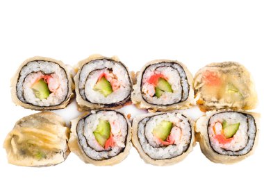 sıcak suşi roll düz pasta