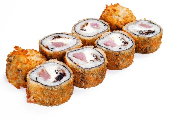 Caldo fan sushi roll con melodia — Foto Stock