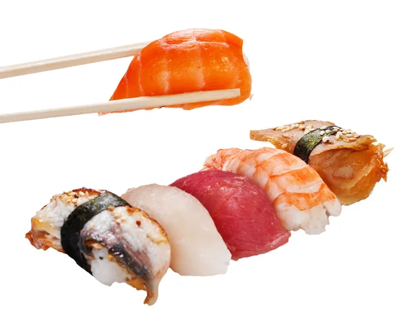 Sushi mis sur blanc — Photo