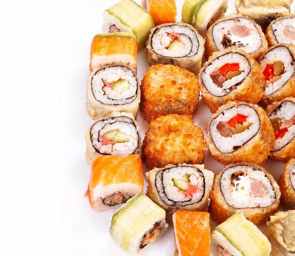 Sushi roll big set with different components — Stock Photo, Image