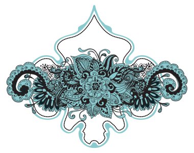 çiçek arka plan etiketi ile el çekilmiş