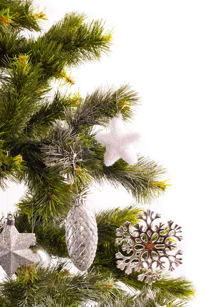 Novoroční přání s kůží strom — Stock fotografie