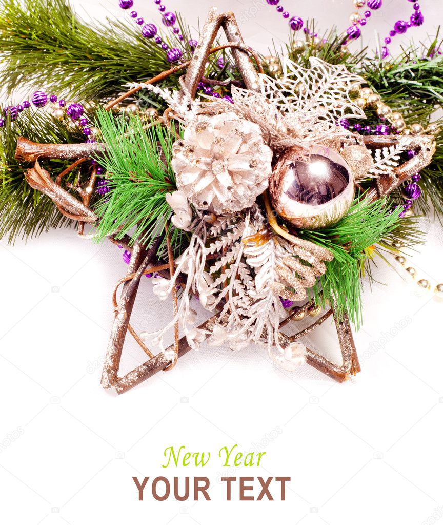 New year background with star decorations