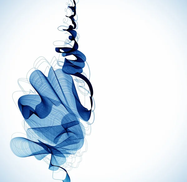 Fondo azul abstracto con onda — Vector de stock