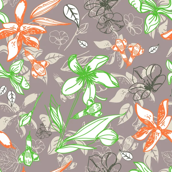 Seamless floral pattern — Stock Vector