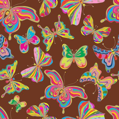 kesintisiz renkli kelebek arka planı