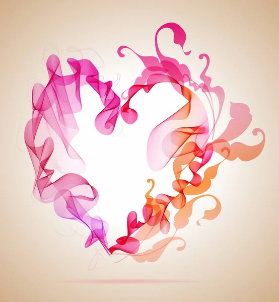 Abstract pink and red heart — Stock Vector