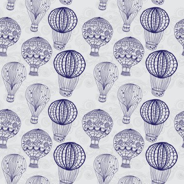 sıcak hava balonu, gökyüzüne, kesintisiz arka plan