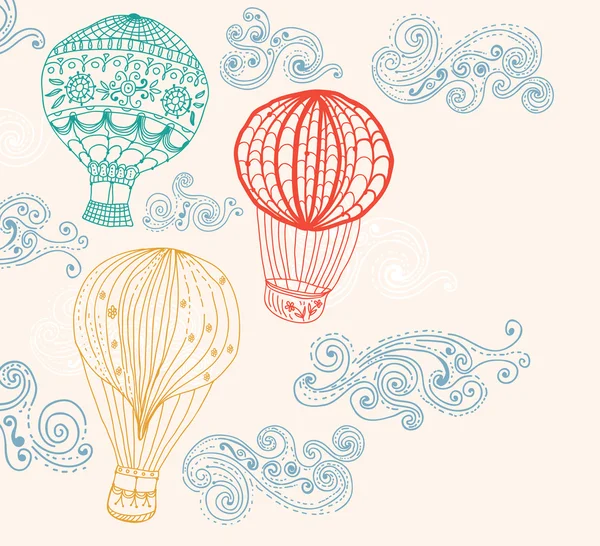 sıcak hava balonu gökyüzü arka planda