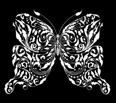 çiçek kelebek kartı