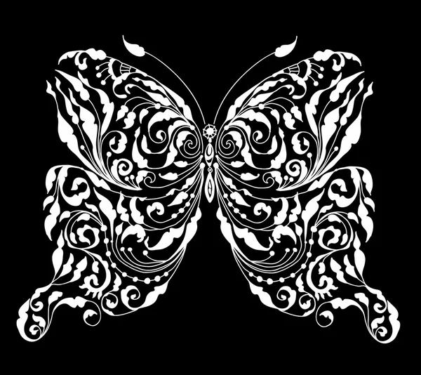 Carte papillon floral — Image vectorielle