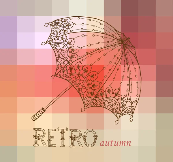 Vackra retro paraply — Stock vektor