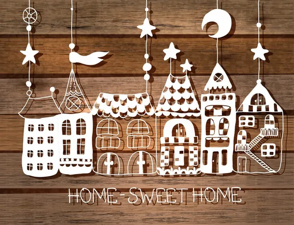 Sweet Home háttér — Stock Vector