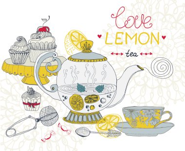 Limonlu çay kartı seviyorum